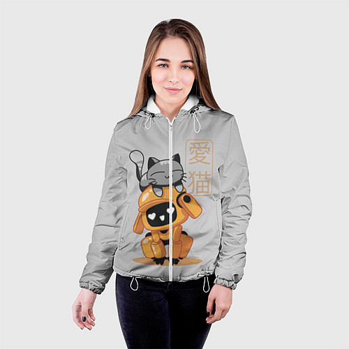 Женская куртка Cat and Robot ЛСР / 3D-Белый – фото 4