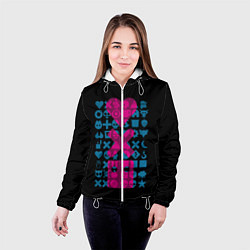 Куртка с капюшоном женская Любовь Смерть Роботы, цвет: 3D-белый — фото 2