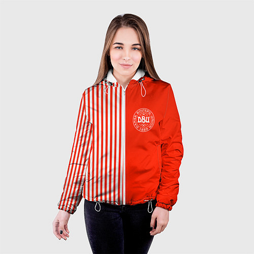 Женская куртка Сборная Дании / 3D-Белый – фото 4
