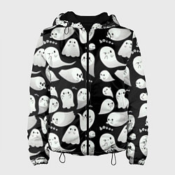 Куртка с капюшоном женская Boo Привидения, цвет: 3D-черный