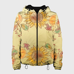 Женская куртка Подсолнухи тыквы