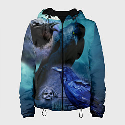 Куртка с капюшоном женская Мистические вороны Crows, цвет: 3D-черный