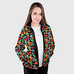 Куртка с капюшоном женская Бойцовский Клуб, цвет: 3D-черный — фото 2