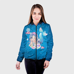 Куртка с капюшоном женская Русалочка, цвет: 3D-черный — фото 2