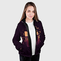 Куртка с капюшоном женская Ниндзя в одиночестве, цвет: 3D-черный — фото 2
