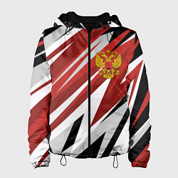 Куртка с капюшоном женская РОССИЯ RUSSIA RED, цвет: 3D-черный