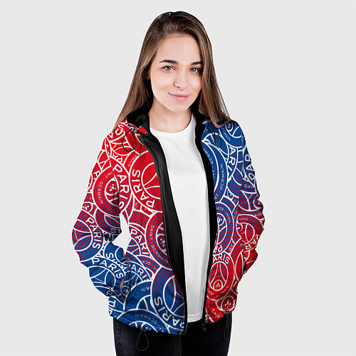 Женская куртка ФК ПСЖ PARIS SAINT GERMAIN / 3D-Черный – фото 3