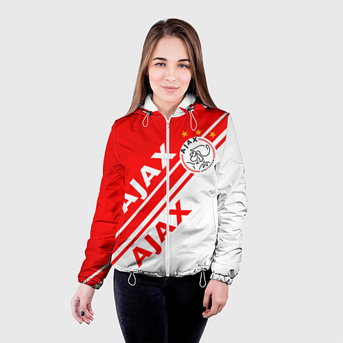 Женская куртка FC AJAX AMSTERDAM ФК АЯКС / 3D-Белый – фото 4
