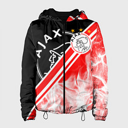Куртка с капюшоном женская FC AJAX AMSTERDAM ФК АЯКС, цвет: 3D-черный