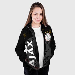 Куртка с капюшоном женская FC AJAX AMSTERDAM ФК АЯКС, цвет: 3D-черный — фото 2