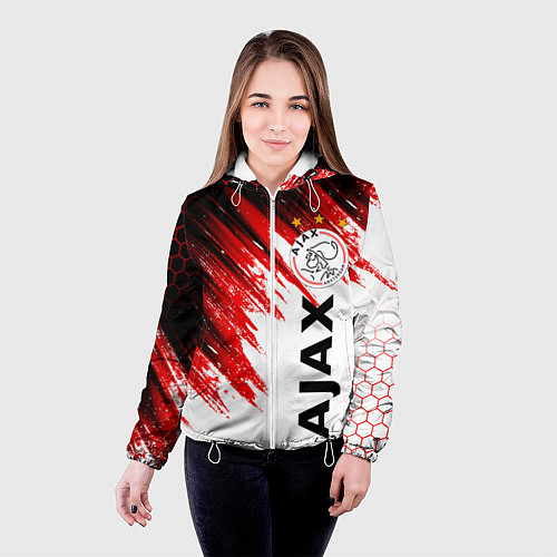 Женская куртка FC AJAX AMSTERDAM ФК АЯКС / 3D-Белый – фото 4