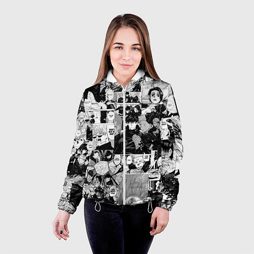 Женская куртка Магическая Битва / 3D-Белый – фото 4
