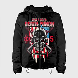 Куртка с капюшоном женская 5FDP Five Finger Death Punch, цвет: 3D-черный