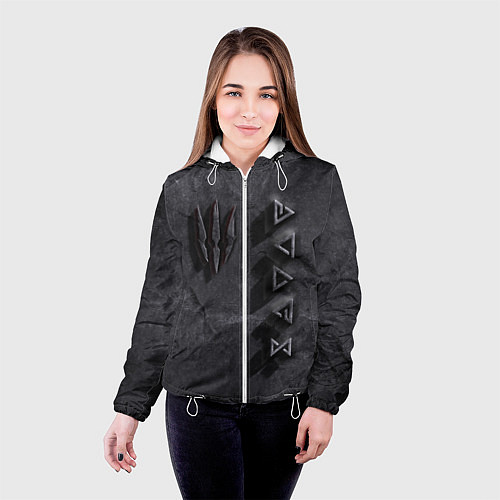 Женская куртка THE WITCHER КАМЕНЬ / 3D-Белый – фото 4