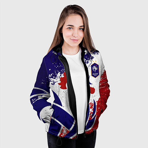 Женская куртка Сборная Франции / 3D-Черный – фото 3