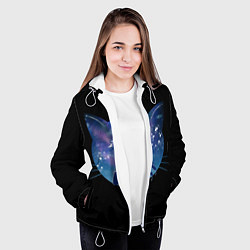 Куртка с капюшоном женская Sailor Moon силуэт, цвет: 3D-белый — фото 2