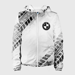 Куртка с капюшоном женская BMW ПРОТЕКТОР ШИН, цвет: 3D-белый