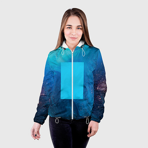 Женская куртка Love Death And Robots Зима Блю / 3D-Белый – фото 4