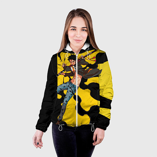 Женская куртка Трафальгар Ло из One Piece / 3D-Белый – фото 4