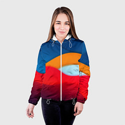 Куртка с капюшоном женская Палитра Цвета, цвет: 3D-белый — фото 2