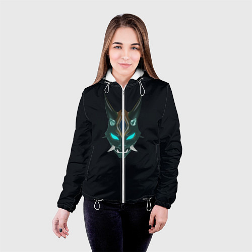 Женская куртка Genshin Impact - Xiao / 3D-Белый – фото 4