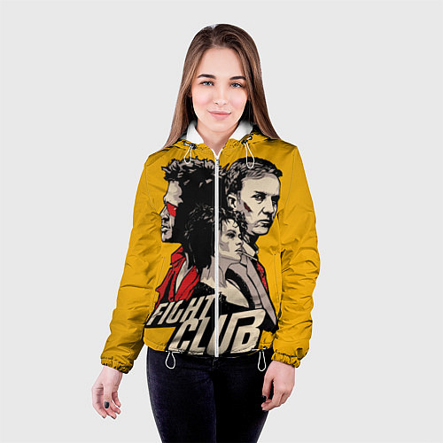 Женская куртка Бойцовский Клуб Три личности / 3D-Белый – фото 4