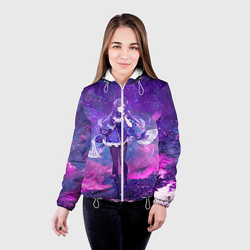 Женская куртка Genshin Impact Кэ Цин / 3D-Белый – фото 4