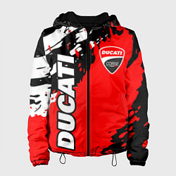 Куртка с капюшоном женская DUCATI ДУКАТИ ГРАНЖ, цвет: 3D-черный