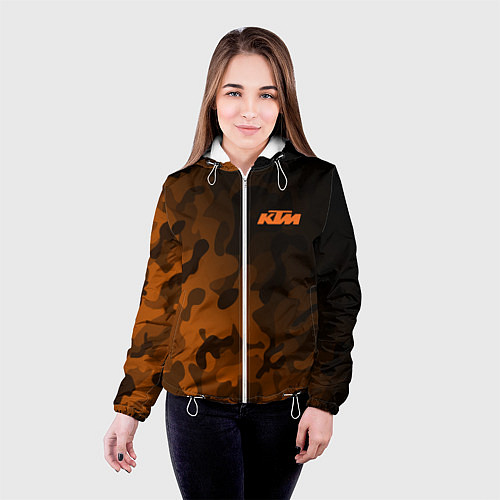 Женская куртка KTM КТМ CAMO RACING / 3D-Белый – фото 4
