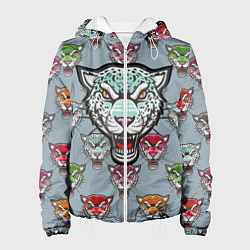 Куртка с капюшоном женская Леопард, цвет: 3D-белый