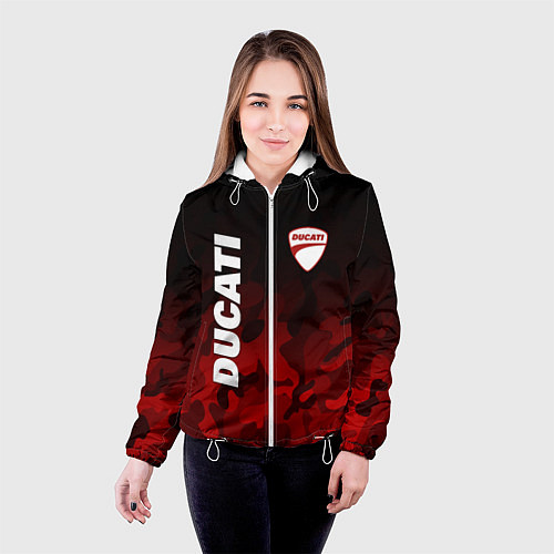 Женская куртка DUCATI ДУКАТИ КАМУФЛЯЖ / 3D-Белый – фото 4