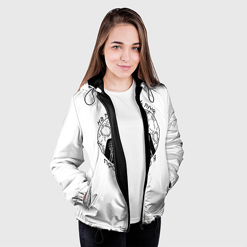 Женская куртка На моей луне пропадаю я / 3D-Черный – фото 3