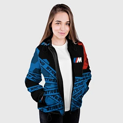 Куртка с капюшоном женская BMW - Racing Tapes, цвет: 3D-черный — фото 2