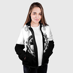 Куртка с капюшоном женская Black and White, цвет: 3D-черный — фото 2