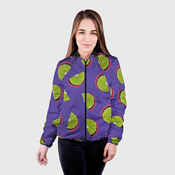 Куртка с капюшоном женская Лаймы, цвет: 3D-черный — фото 2