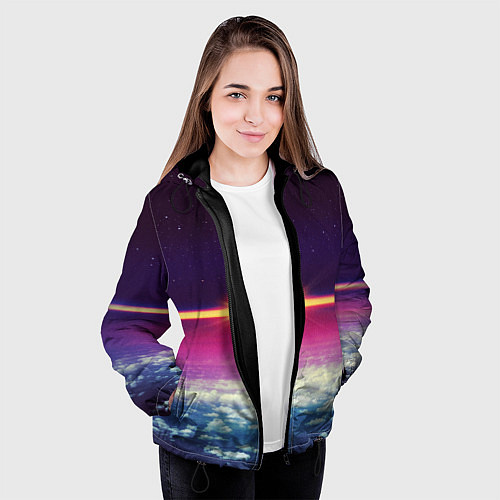 Женская куртка МЕЖДУ НЕБОМ И ЗЕМЛЁЙ / 3D-Черный – фото 3