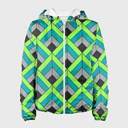 Куртка с капюшоном женская Черные дыры, цвет: 3D-белый