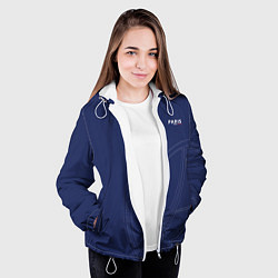 Куртка с капюшоном женская PSG Core Big Logo Blue New 202223, цвет: 3D-белый — фото 2