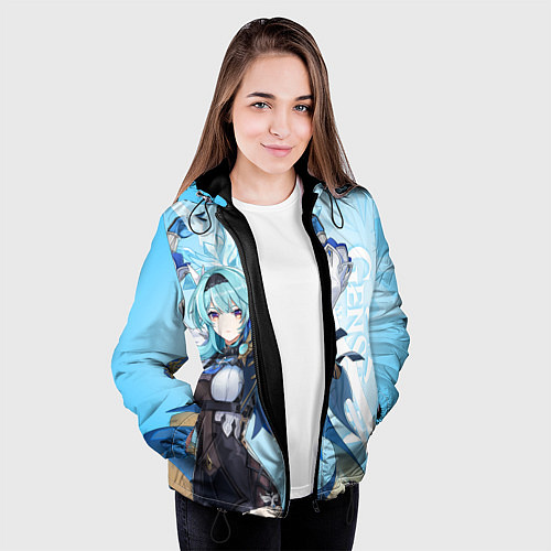 Женская куртка Genshin Impact, Эола / 3D-Черный – фото 3