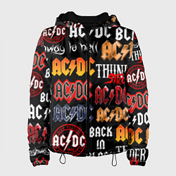 Куртка с капюшоном женская AC DC LOGOBOMBING, цвет: 3D-черный
