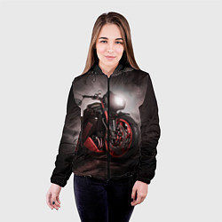 Куртка с капюшоном женская СУПЕРБАЙК, цвет: 3D-черный — фото 2