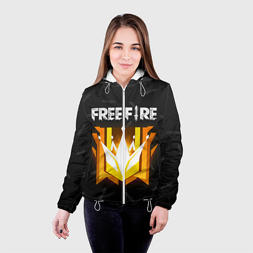 Женская куртка Free Fire Фри фаер / 3D-Белый – фото 4