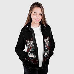 Куртка с капюшоном женская МАШИНА, цвет: 3D-черный — фото 2
