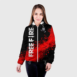 Куртка с капюшоном женская FREE FIRE Фри Фаер, цвет: 3D-белый — фото 2