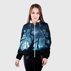 Куртка с капюшоном женская ДРЕМУЧИЙ ЛЕС, цвет: 3D-белый — фото 2