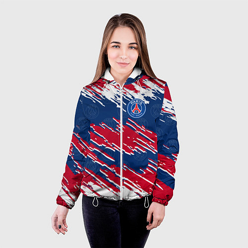 Женская куртка ФК ПСЖ PARIS SAINT GERMAIN / 3D-Белый – фото 4