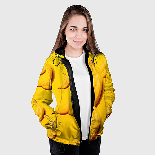 Женская куртка Банановый рай / 3D-Черный – фото 3