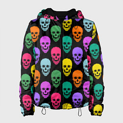 Женская куртка Разноцветные черепа Готика