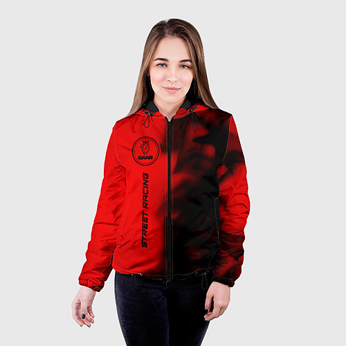 Женская куртка Сааб - Pro Racing Вертикально / 3D-Черный – фото 4