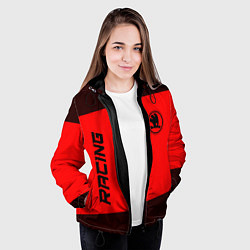 Куртка с капюшоном женская Skoda - Racing, цвет: 3D-черный — фото 2